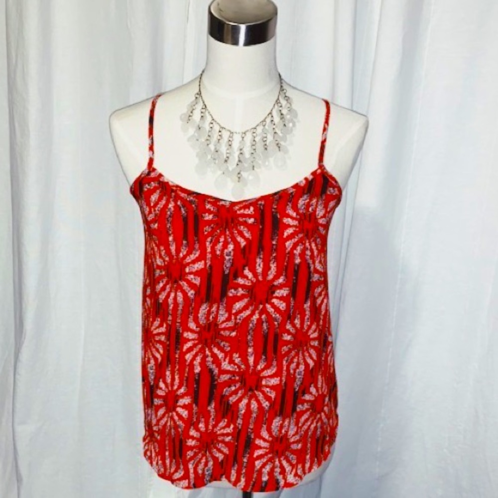 Women’s flirty camisole top. Size small red design